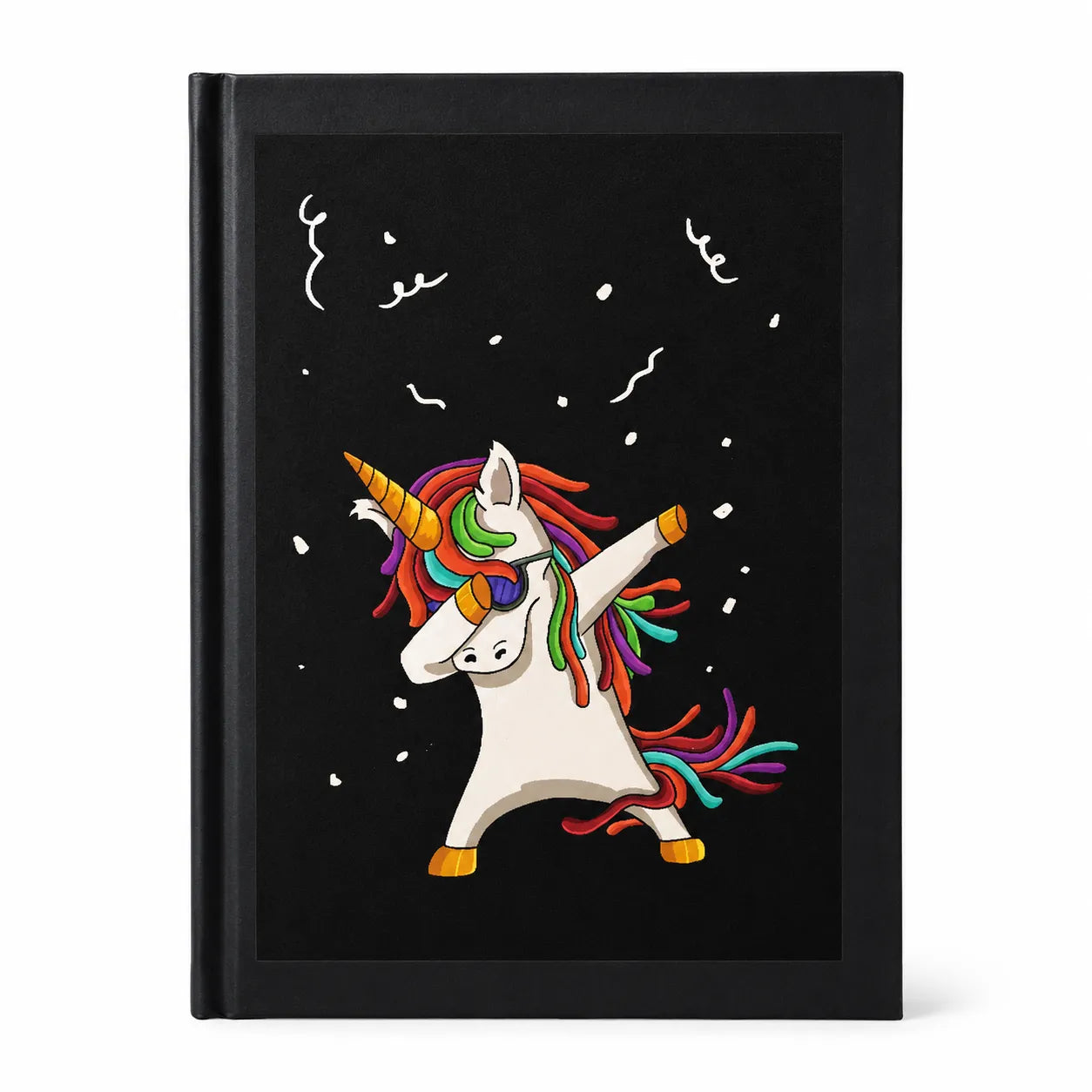 SD Black Dabbing Unicorn Notebook  | SD in Lebanon