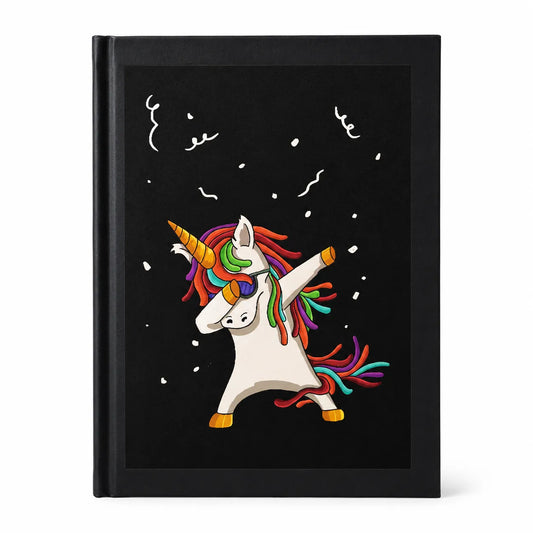 SD Black Dabbing Unicorn Notebook  | SD in Lebanon
