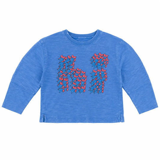 Zara Girl's Blue With Stars Printed Sleeve Blouse | Zara in Lebanon