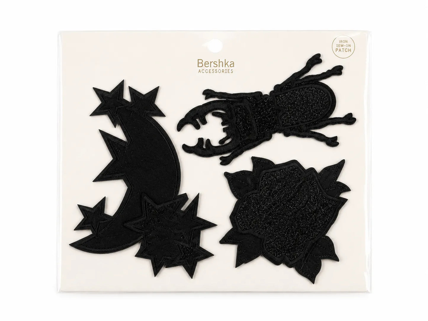 Bershka Accessories  Black Glitter Patches  | Bershka in Lebanon
