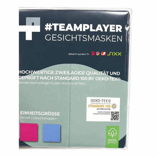 Team Player 2 pc Blue/Pink Face Mask  | Team Player in Lebanon
