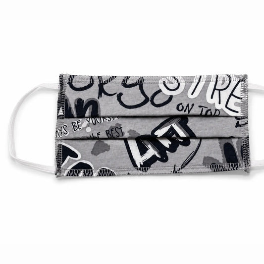 SD Grey Graphic Printed  Face Mask  |SD in Lebanon
