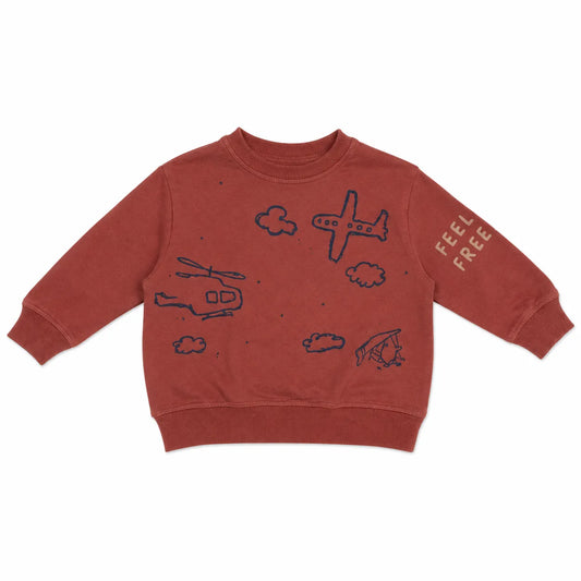 Zara Baby Girl's Blush Helicopter Printed  Sweatshirt | Zara in Lebanon