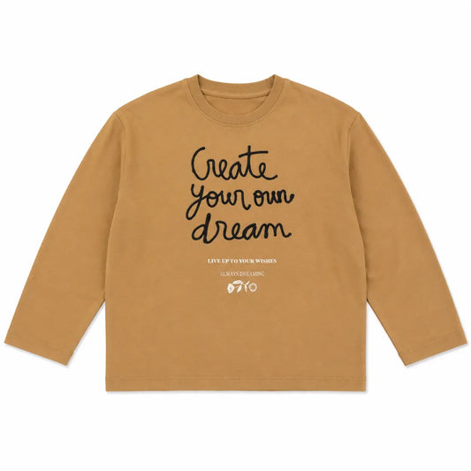 Zara Girl's Brown " Create You Own Dream "Long Sleeve Blouse   | Zara in Lebanon