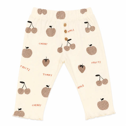 Zara Baby Girl's Cream Cherry Print  Pants | Zara  in Lebanon
