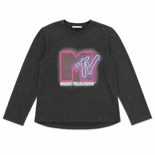 Zara Baby Girl's Washed Black "Music Television " Printed Long Sleeve Blouse  | Zara  in Lebanon