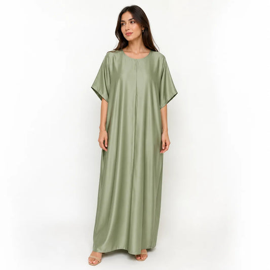 SD Women's Light Green Short Sleeve Abaya | SD In Lebanon
