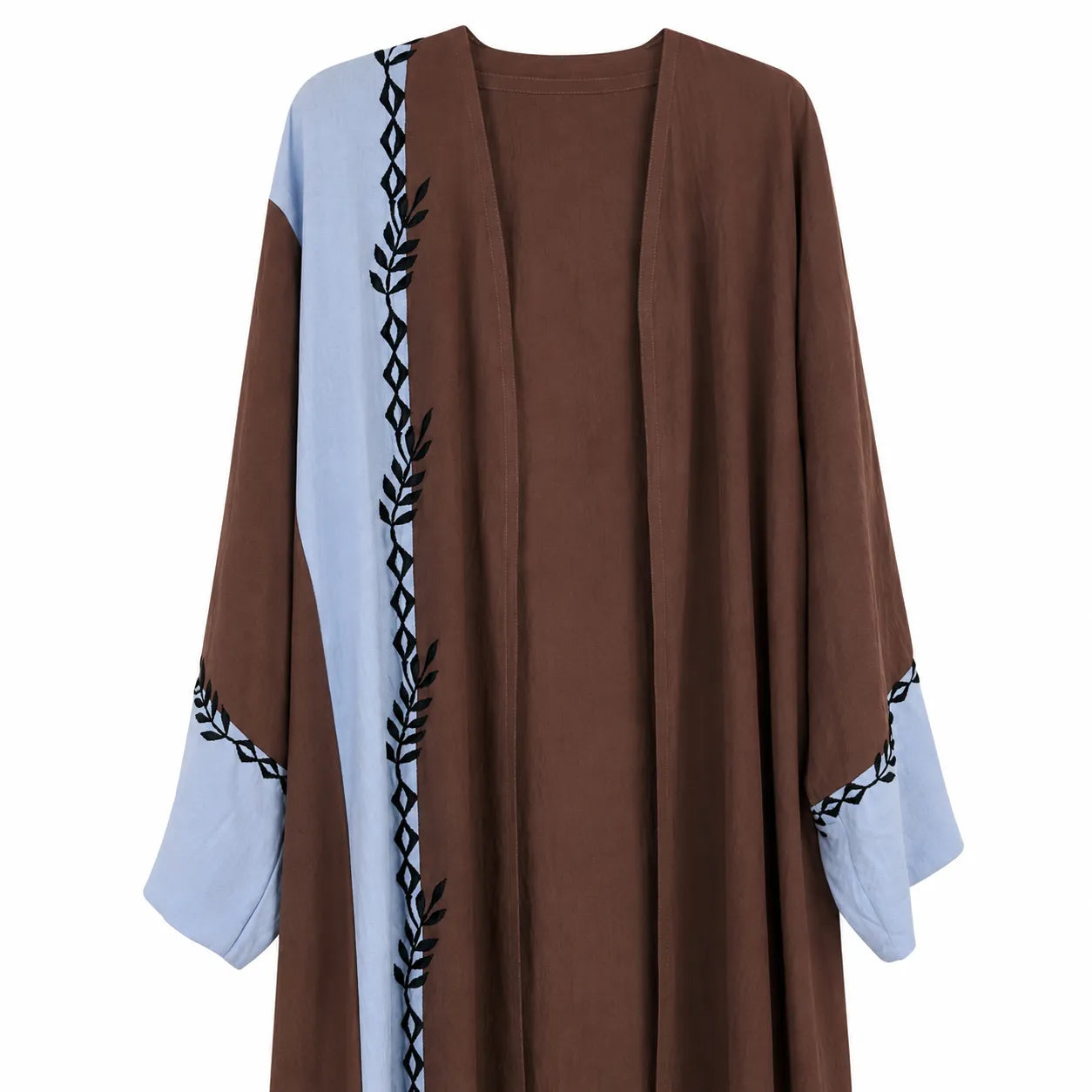 Jasmine Women's Brown & Blue Color Block Abaya | Jasmine In Lebanon