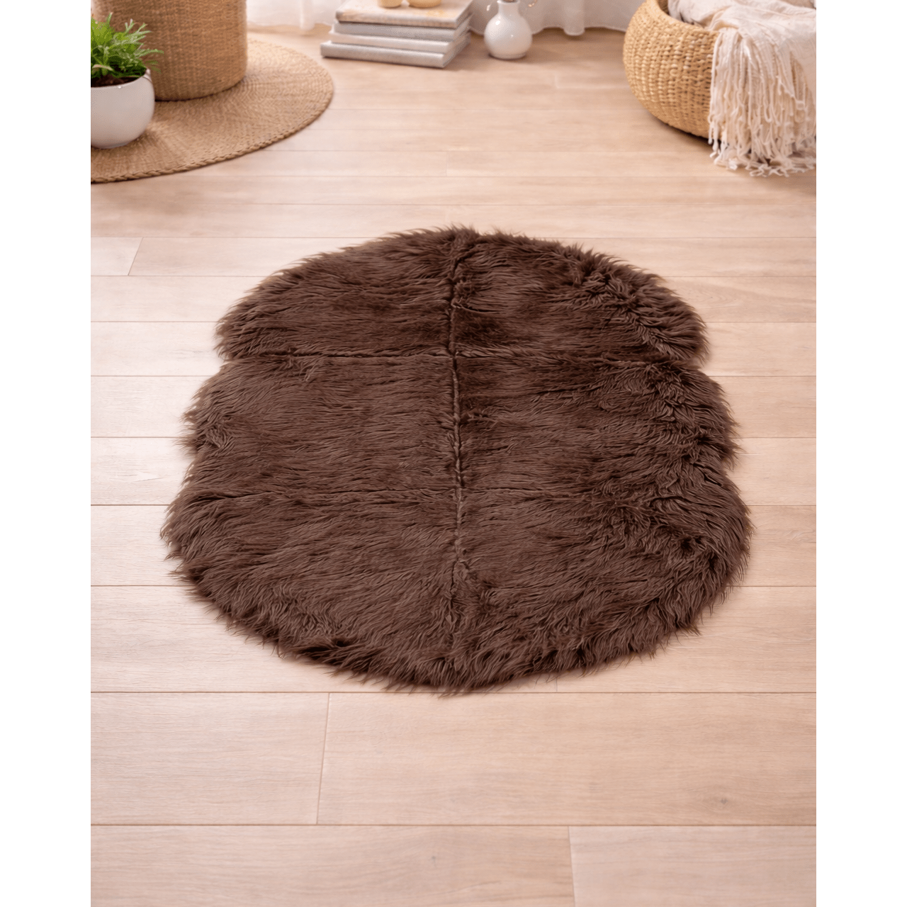 Wavy Fluffy Mat 90x60 cm
