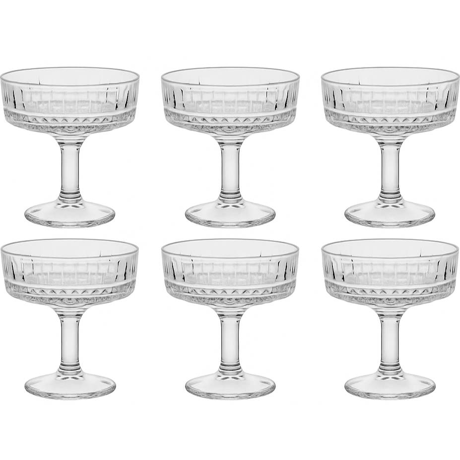 Set Of 6 Elegant Glass Cup