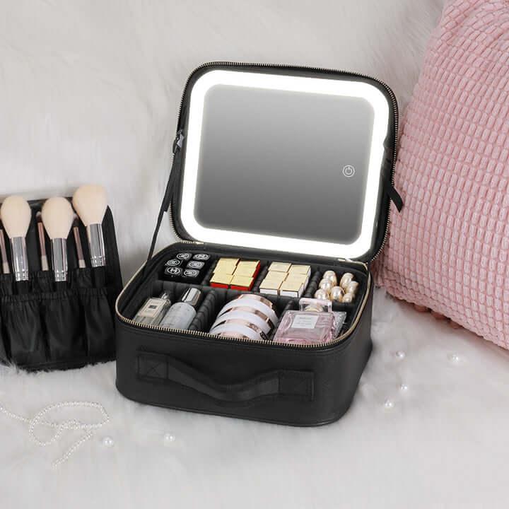 Makeup Bag with LED Mirror