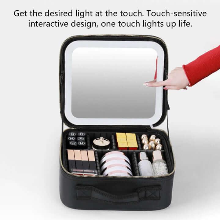 Makeup Bag with LED Mirror