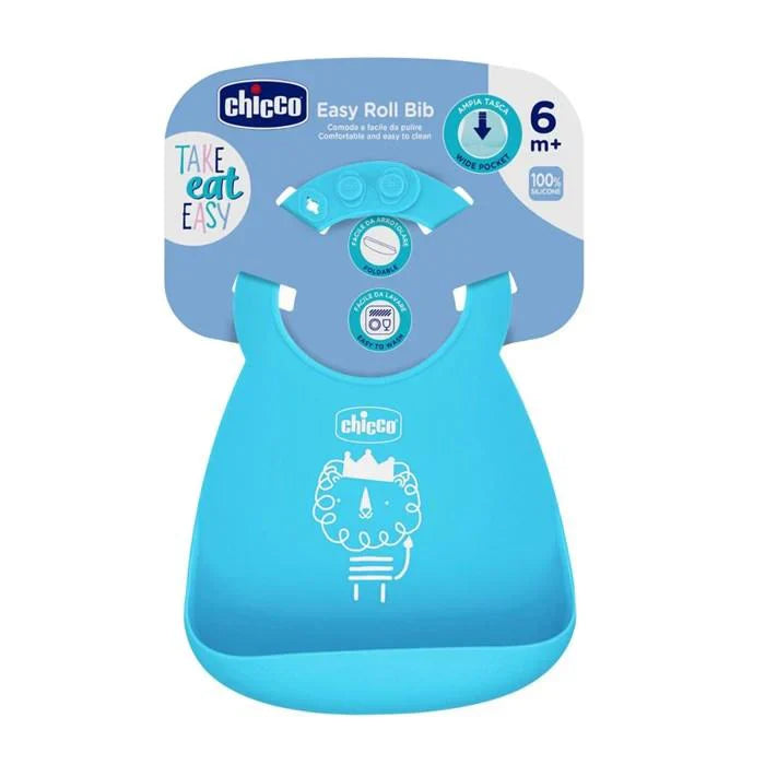 Chicco - Silicone Bib With Crumble Catcher - Blue {16302}