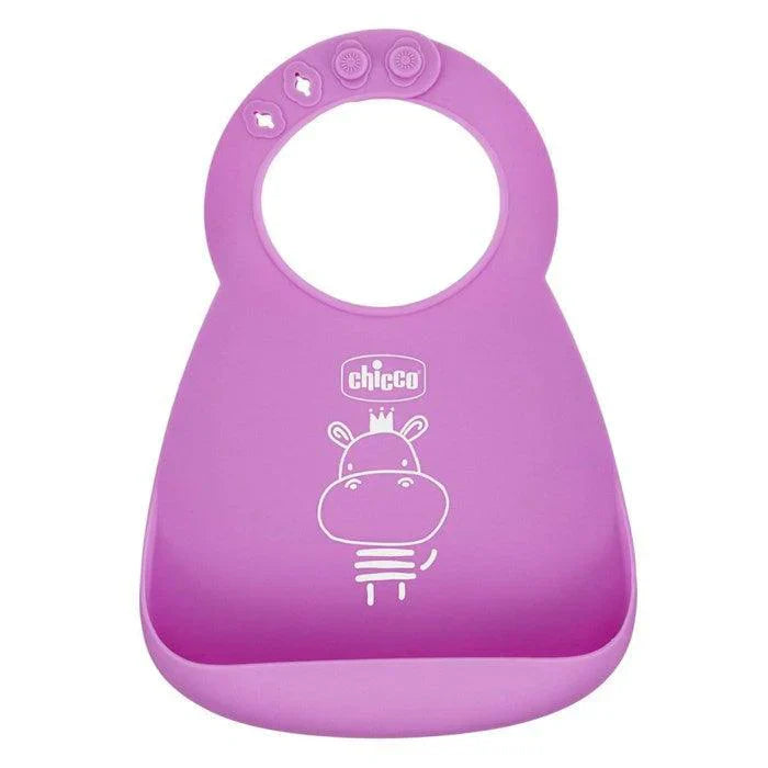 Chicco - Silicone Bib Wit Crumble Catcher - Pink {16302}