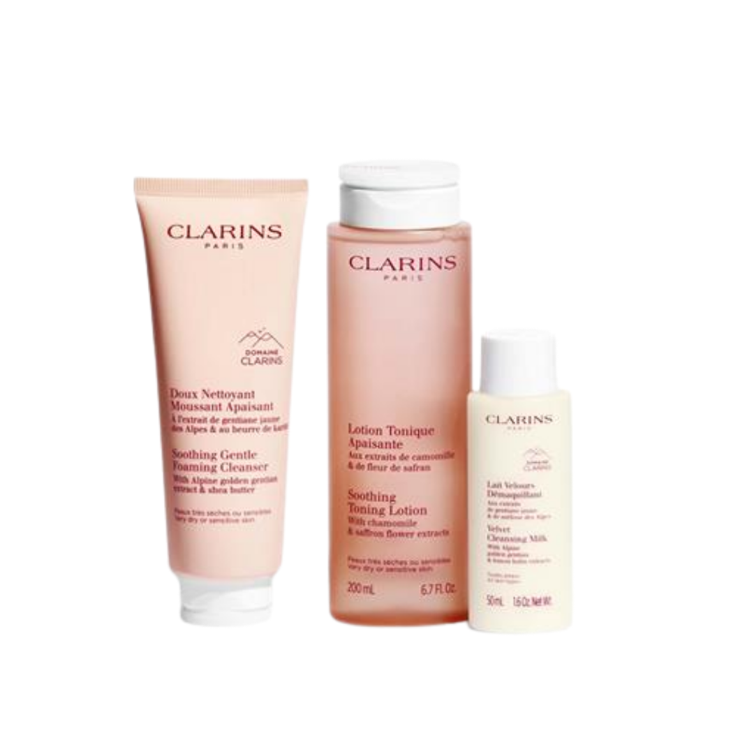 Clarins Cleansing Essentials Sensitive Skin Set