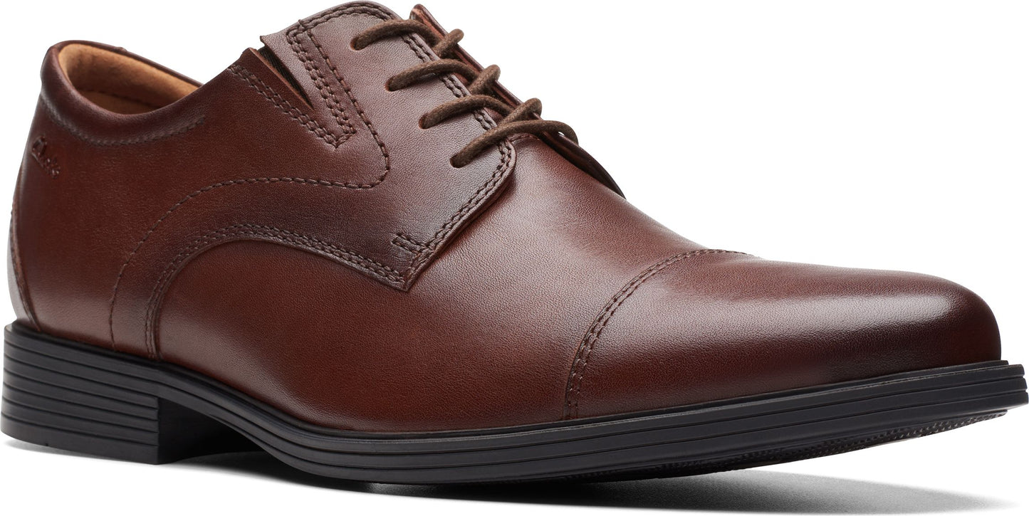 Clarks Men's Dark Brown Whiddon Cap Mahogany Casual Shoes | Clarks In Lebanon