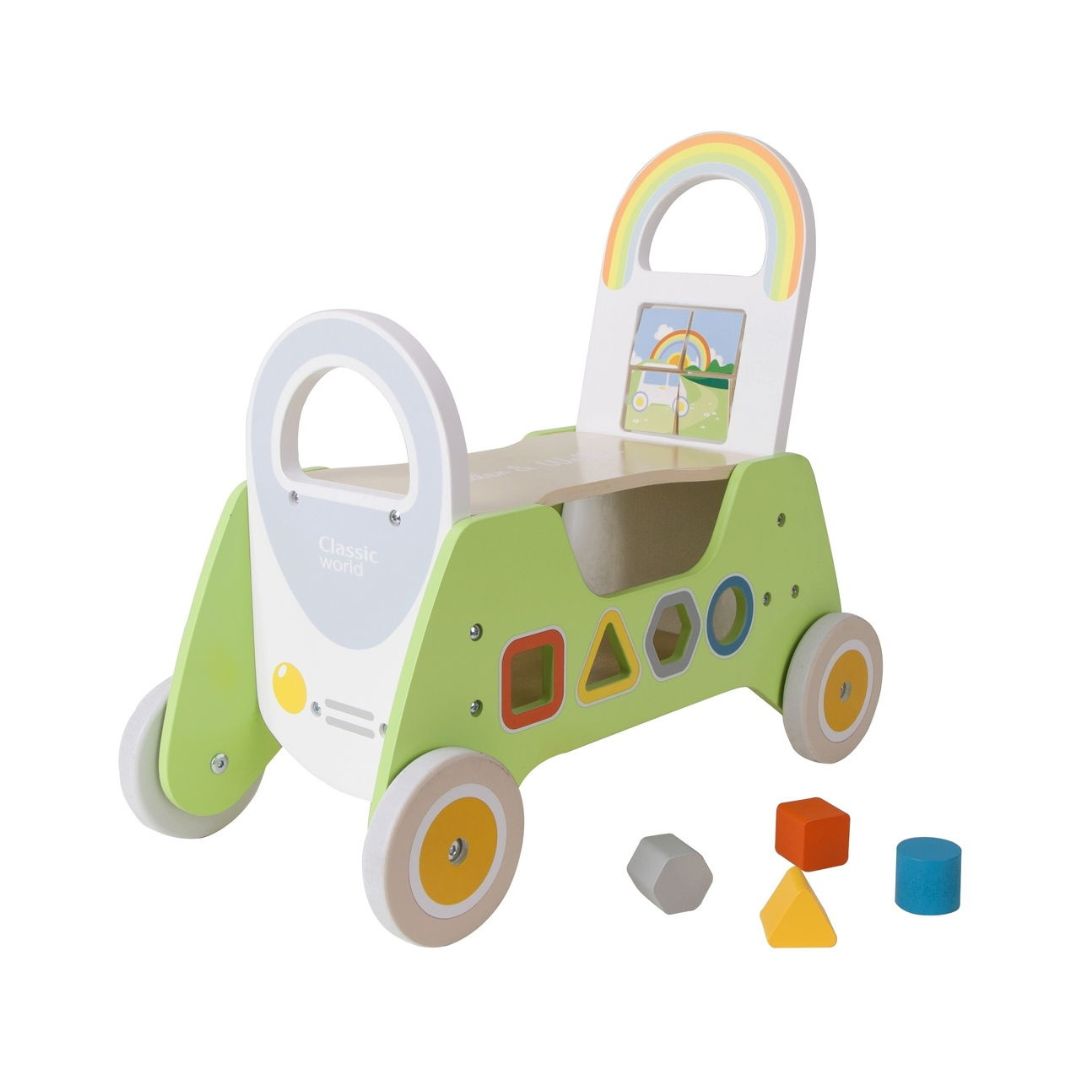 Classic World Learning Pram 2in1 Baby Walker & Activity Toy