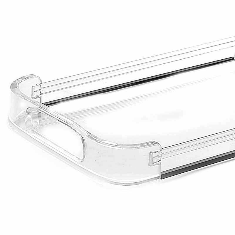 41 CM Transparent Plexi Rectangular Serving Tray with Handles Multifunctional Organizer Tray for Food Drinks Snacks and Appetizers - Medaid International