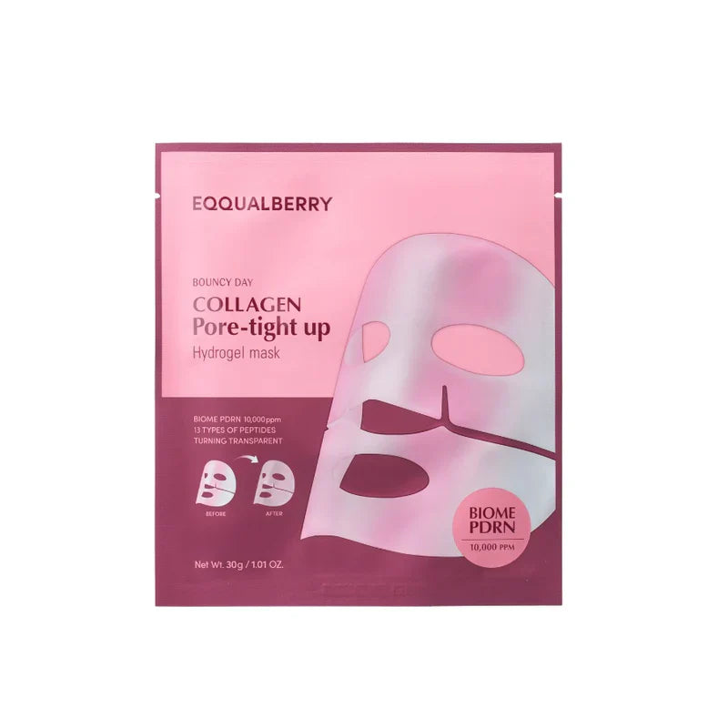 Eqqualberry coolagen pore tight up hydogel mask pack of 4