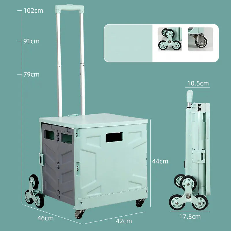 Foldable Cart with Stair Climbing Wheels