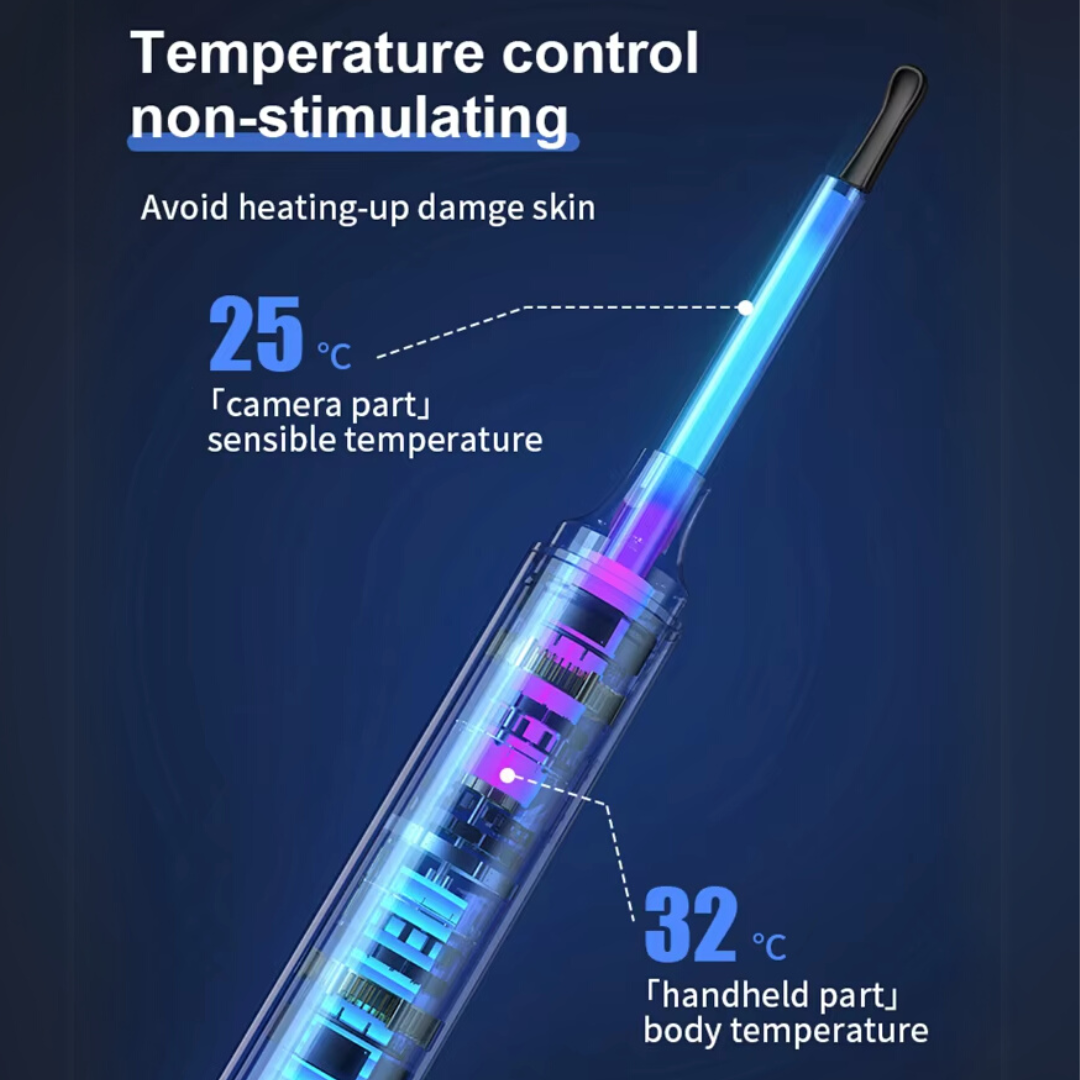 White Ear Wax Removal Tool with Camera – HD Ear Cleaner with 6 LED Lights - Medaid International