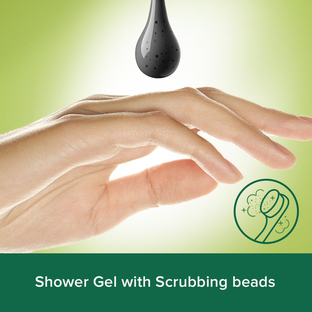 Palmolive Body&Mind Scrubbing Charcoal Beads & Mint Shower 500ml