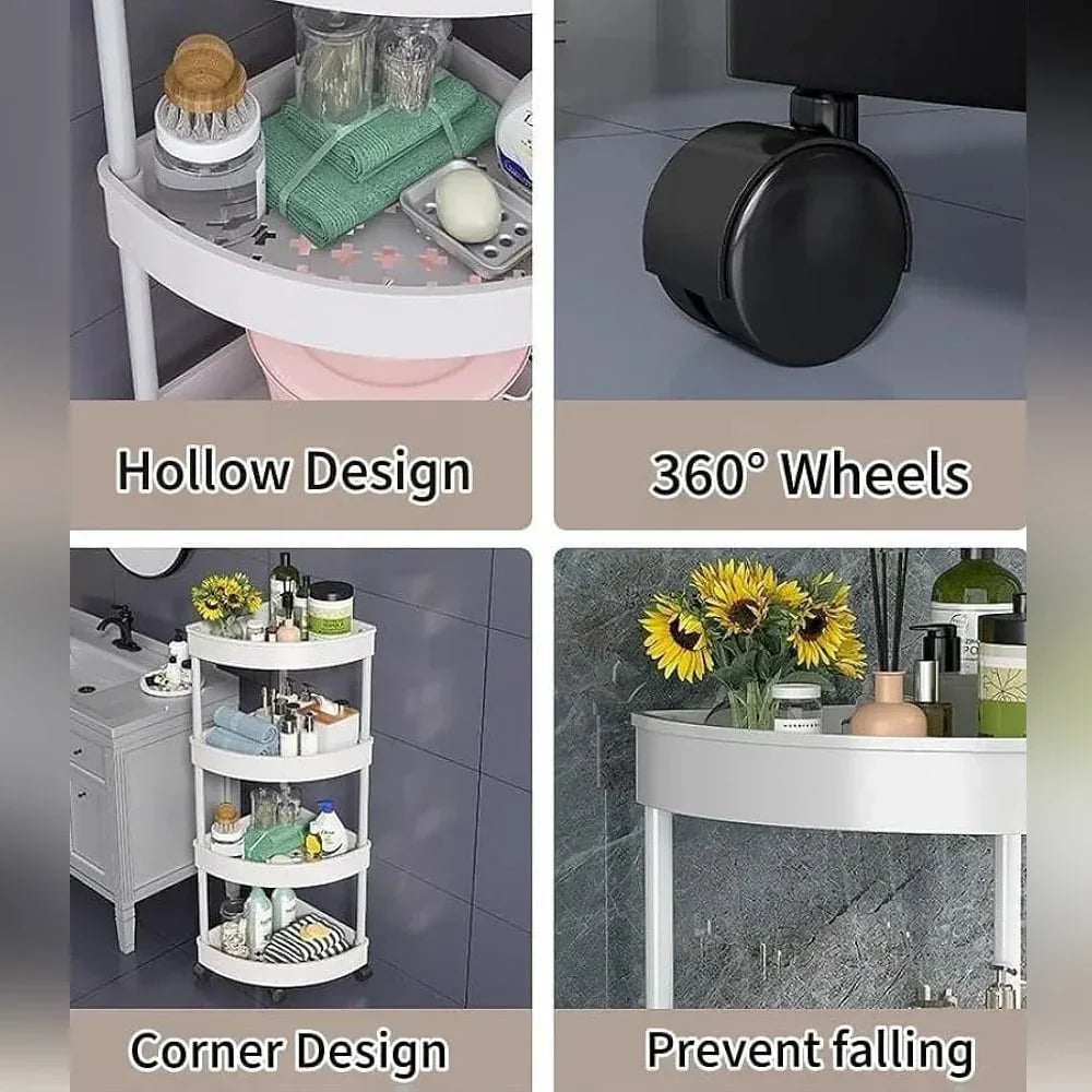 5 layers Rolling Corner Shelf