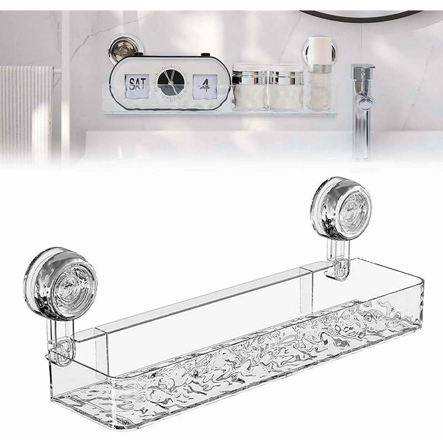 Acrylic Suction Shower Storage