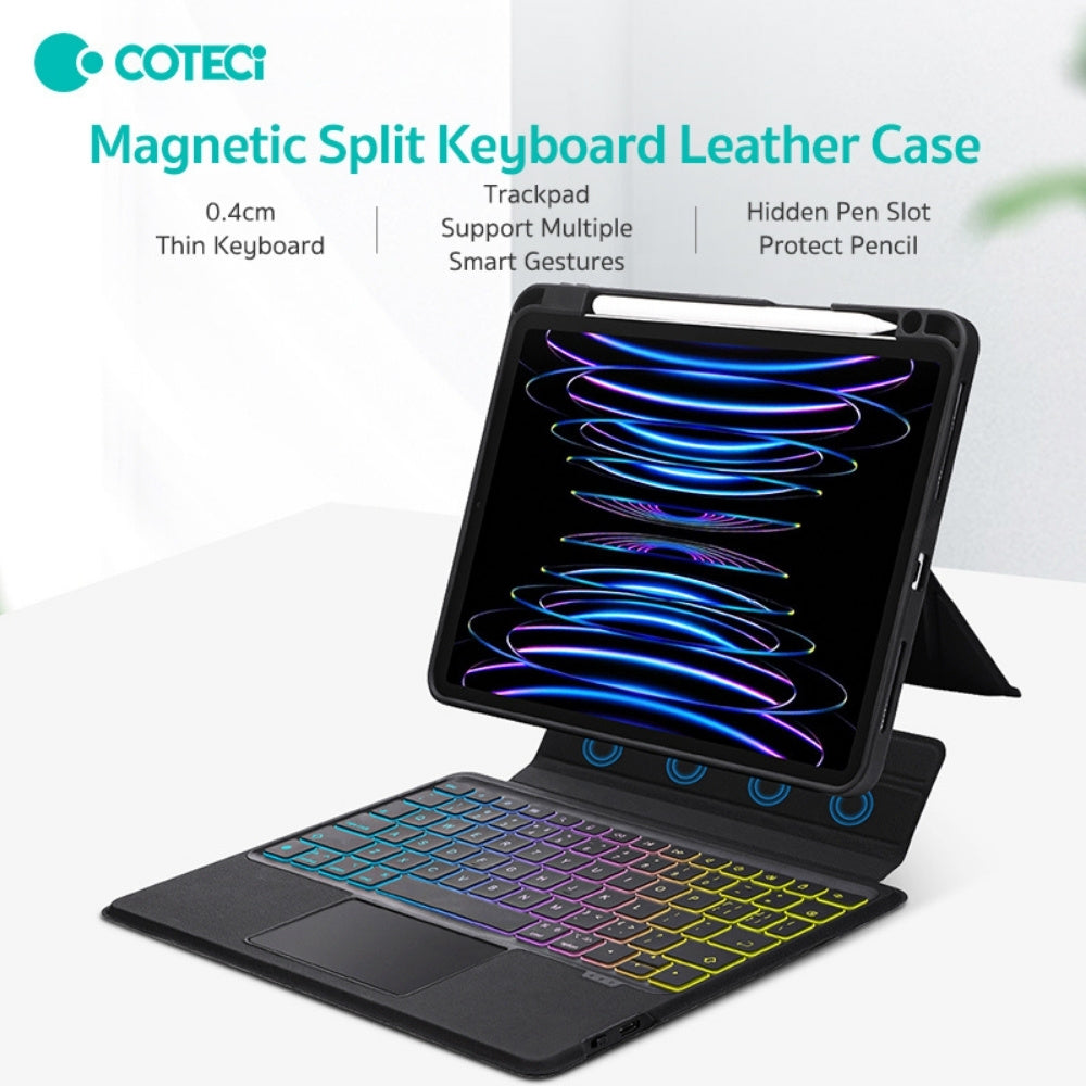 Apple iPad Pro 11 (M4) Coteci Magnetic Detachable Keyboard Case