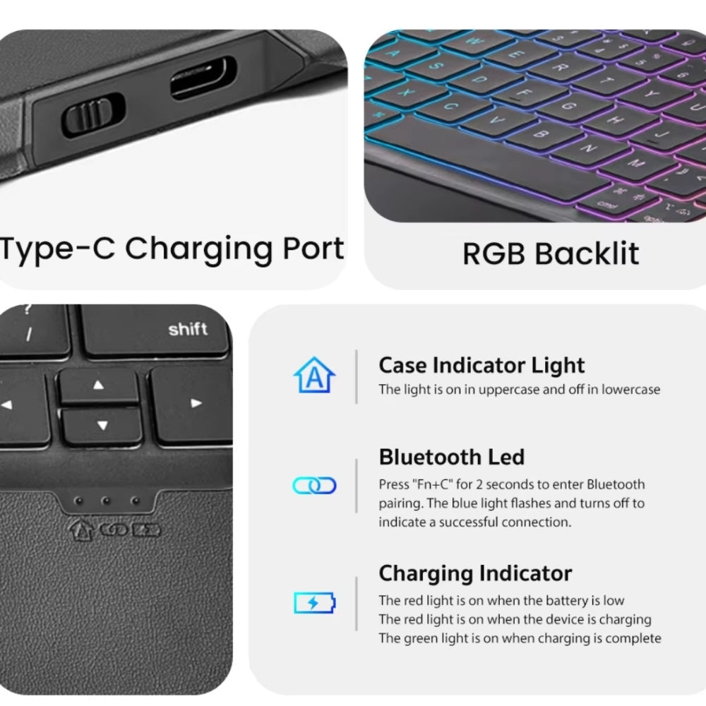 Apple iPad AIR 13 Coteci Magnetic Detachable Keyboard Case