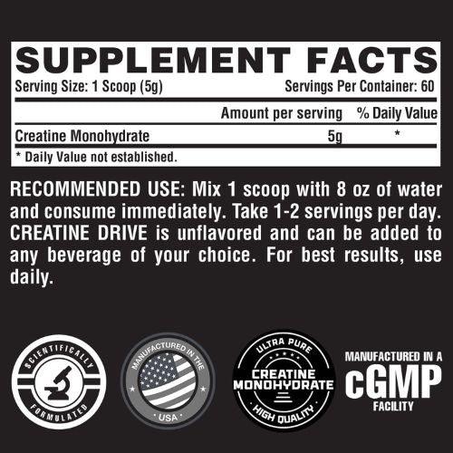 Nutrex Creatine Monohydrate – 300g (60 Servings)