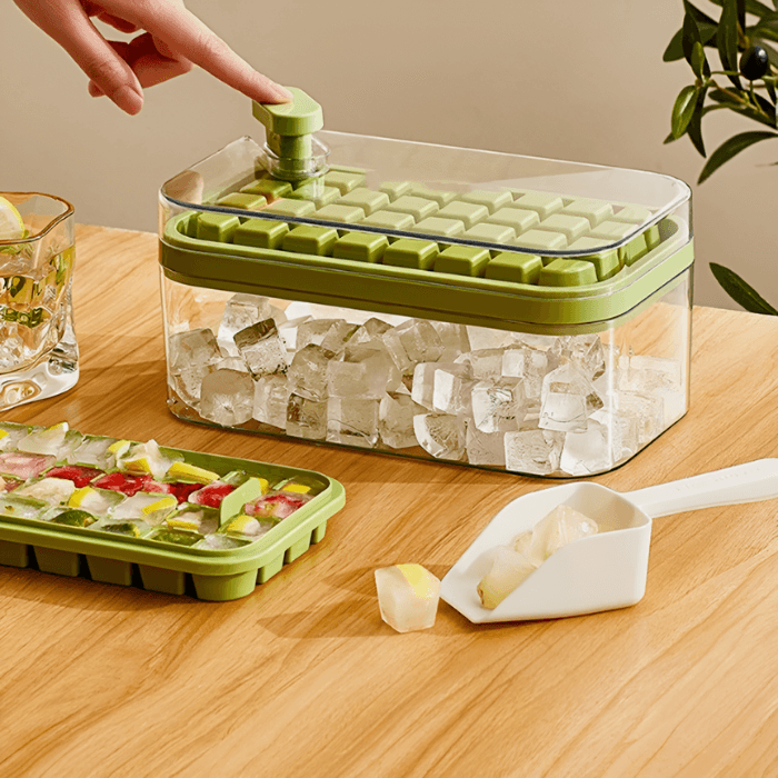 Smart Ice Cube Maker | 64 Cubes + Scoop - Medaid International