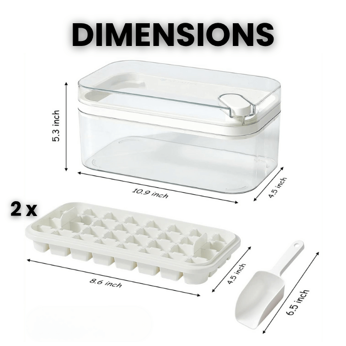 Smart Ice Cube Maker | 64 Cubes + Scoop - Medaid International