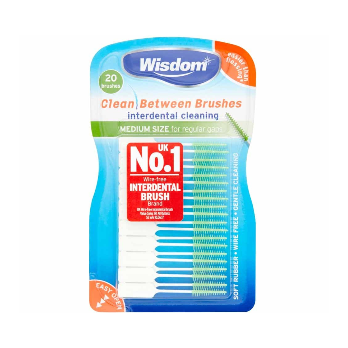 Wisdom - Interdental Brushes Medium 20 Brushes - Medaid International