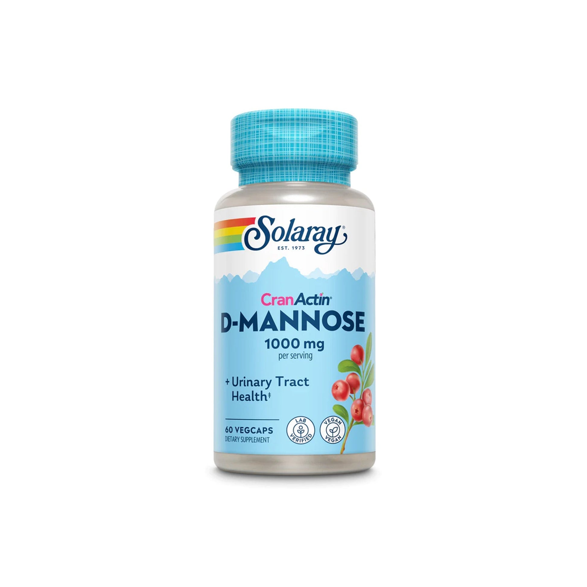 SOLARAY D-MANNOSE WITH CRANACTIN CRANBERRY EXTRACT - 1000mg - Medaid International