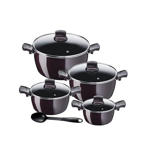 Tefal D5229183 G6 Resist Intense – 9pcs Set: D.OV18/22/26/30 with glass lids + bienvenue spoon