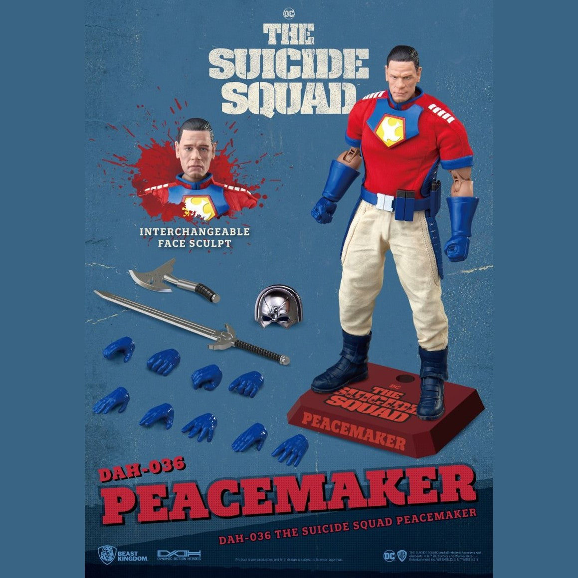 The Suicide Squad Peacemaker DAH Action Figure by Beast Kingdom (DAH-036) - Medaid International