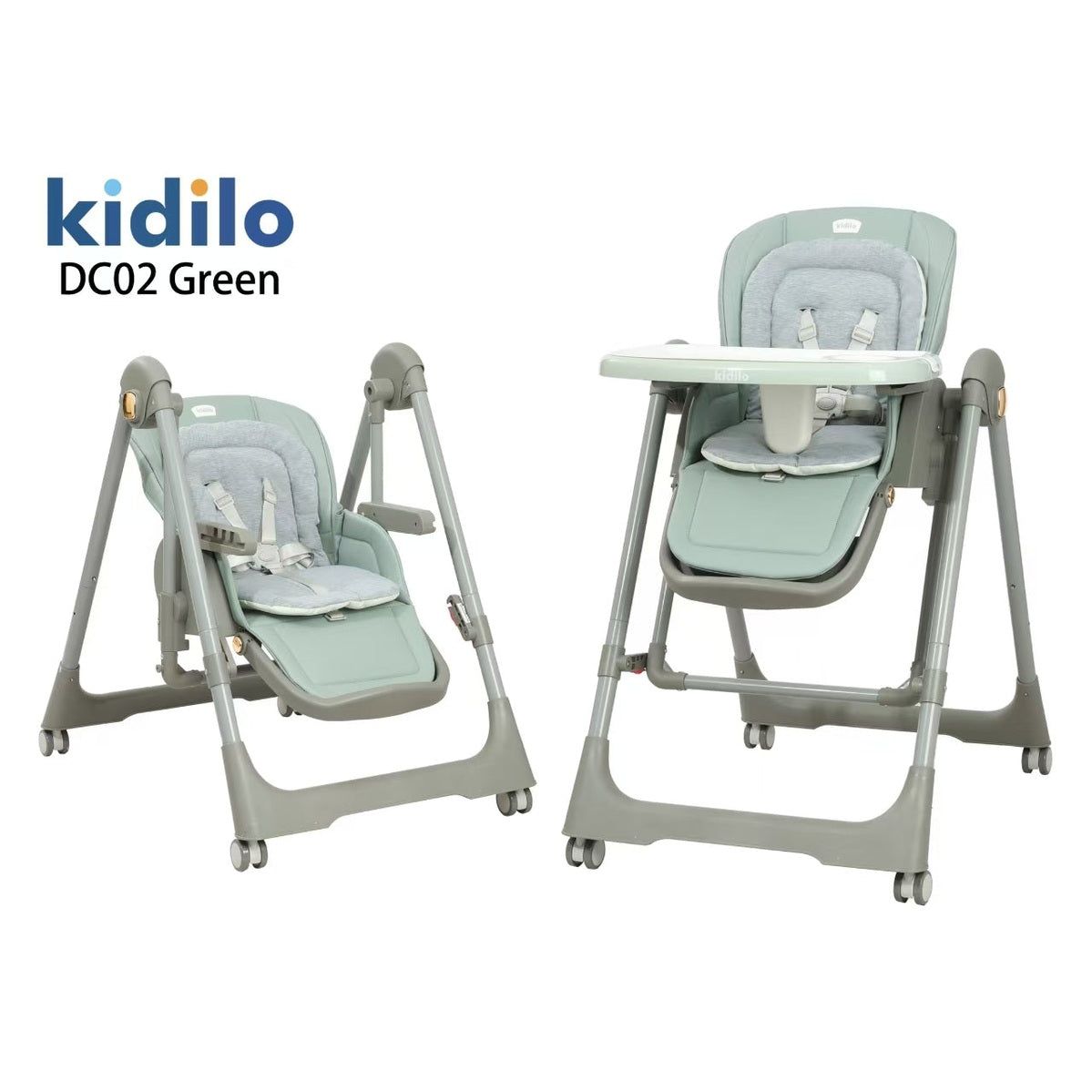 Kidilo 2 in 1 High Chair & Swing DC02