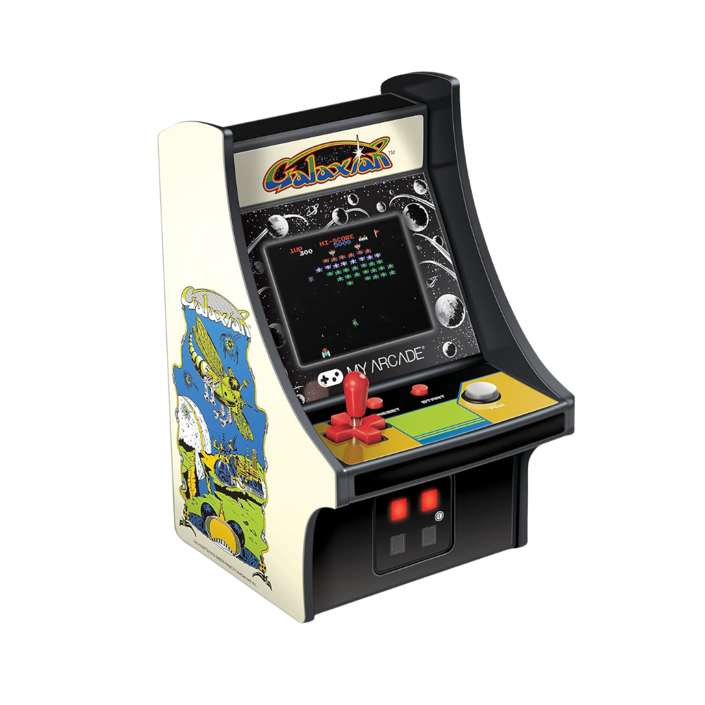 Micro Player 6.75" Galaxian Collectible Retro - White & Black - Medaid International
