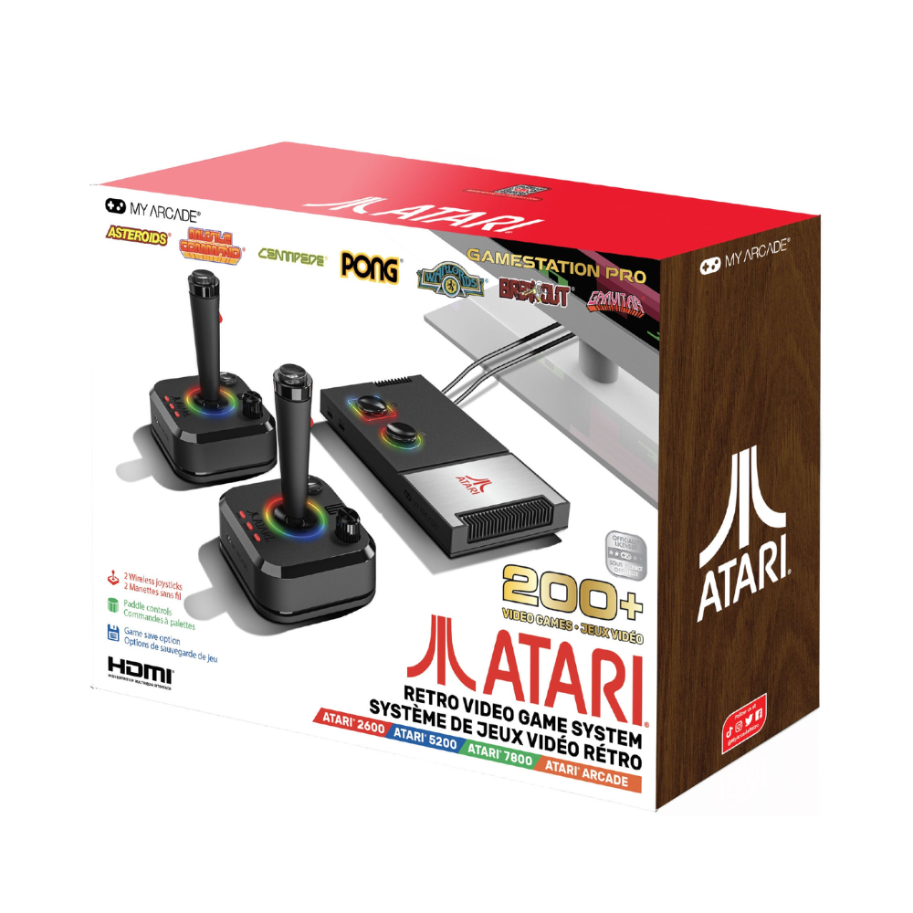 My Arcade Gamestation Plus Atari Retro Video Game System (Over 200 Games In 1) - Black - Medaid International