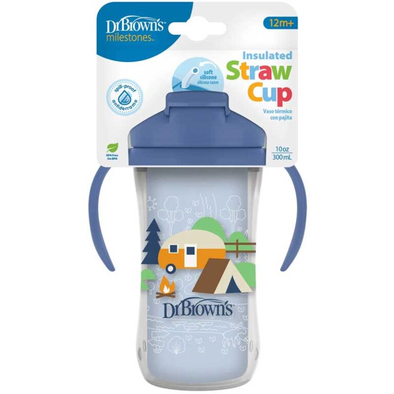 DrBrown's - Insulated Straw Cup 300ML - (9m+) - Blue