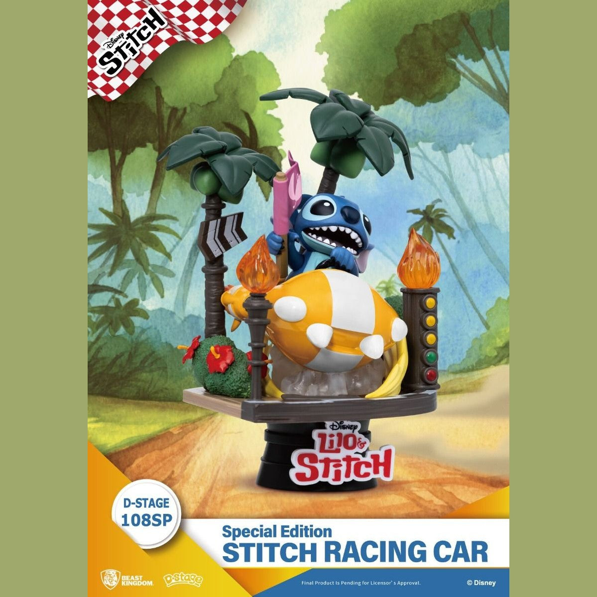 Disney Stitch Racing Car Special Edition DS-108SP By Beast Kingdom - Medaid International