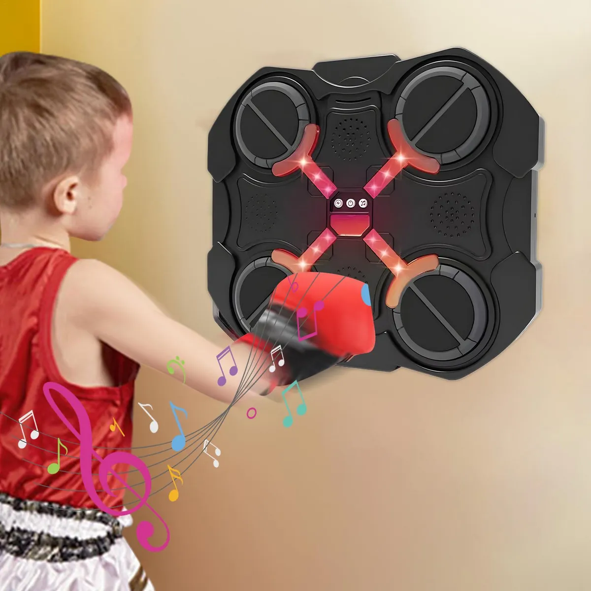 4 Target Music Boxing Machine Led Touch Screen Wireless Boxing Target