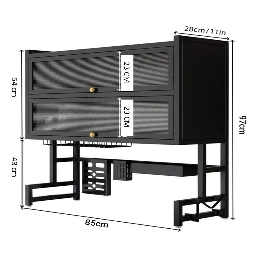 Over Sink Dish Rack and Storage Organizer