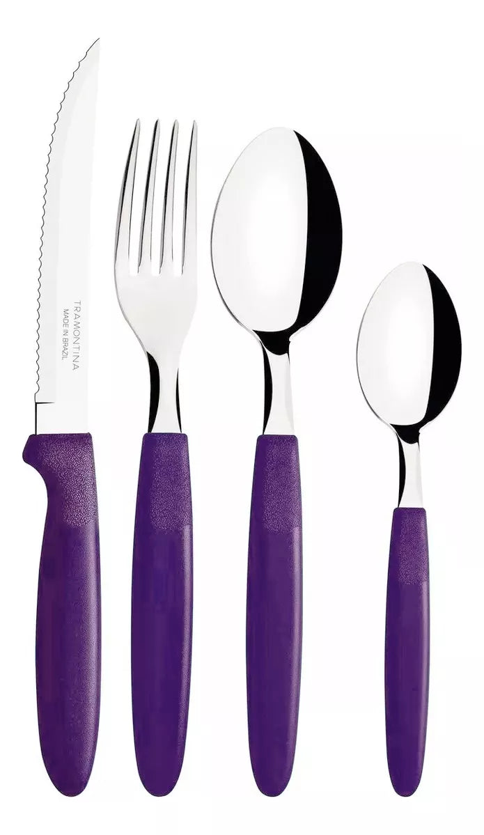 Tramontina Ipanema flatware set , 48 pcs (purple)