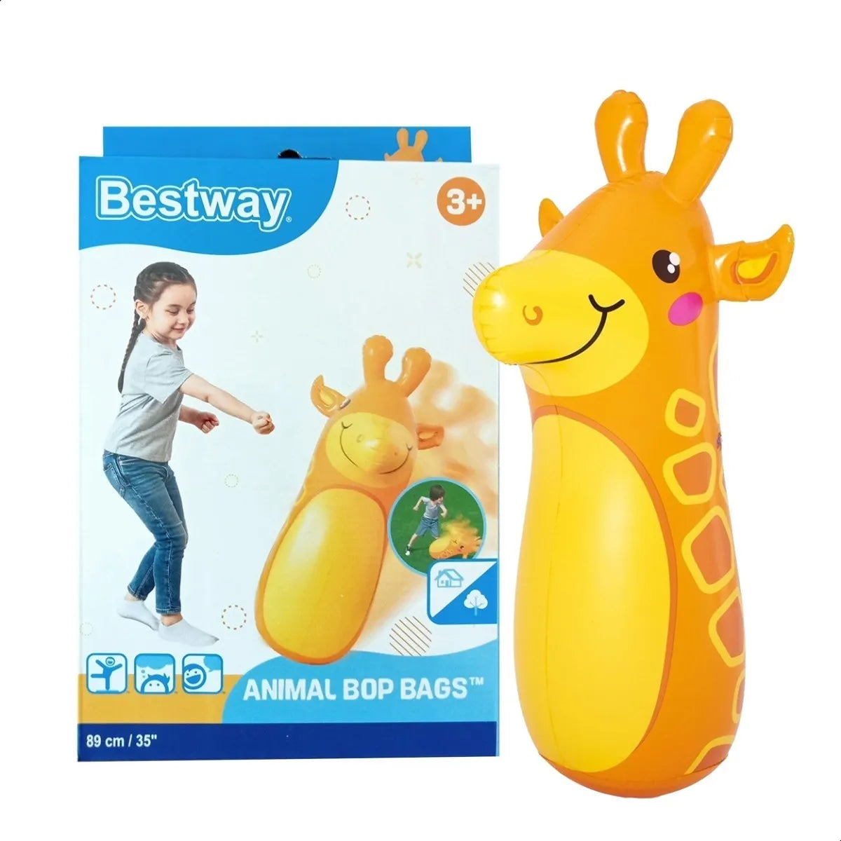 (Net)Bestway Animal Bop Bags Inflatable Tumbler Toy Lebanon