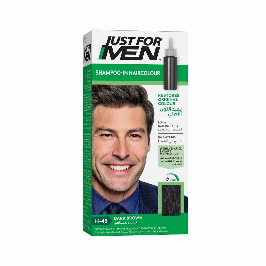 Just For Men Shampoo- in color, Dark Brown H-45