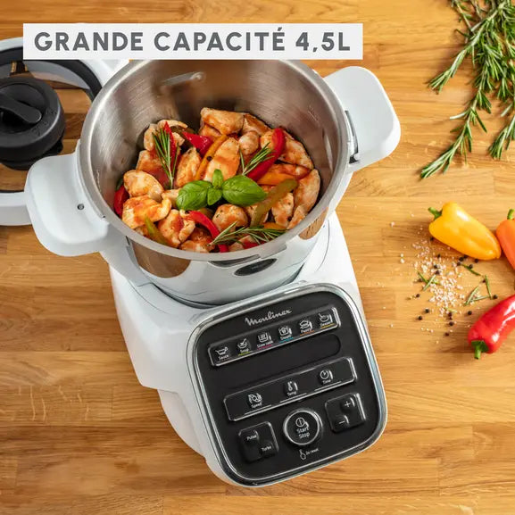 MOULINEX COMPANION XL Multifunctional Robot Cooker Bowl 4.5L 12 Programs Auto Soups Gazpacho Kitchen Robot Mixer Chopper Kneader 1550W HF80CB10