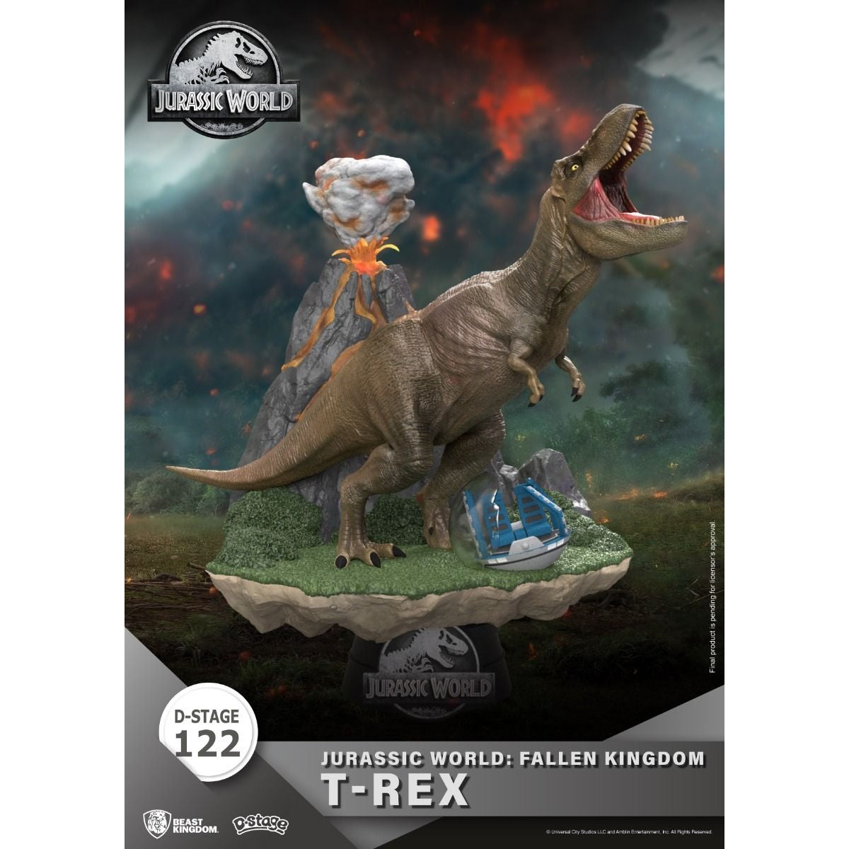 Jurassic World : Fallen Kingdom-T-Rex Diorama Stage-122 by Beast Kingdom - Medaid International