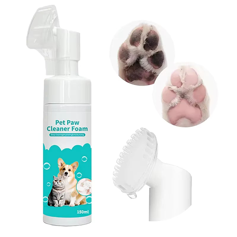 Pet Paw Cleaner Brush + Foam فرشاة تنظيف مخالب الحيوانات مع رغوة